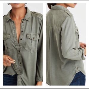 American Eagle Outfitters boyfriend fit blouse S